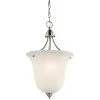 Nicholson 1-Light Brushed Nickel Transitional Kitchen Pendant Hanging Light with Satin Etched Glass by KICHLER -Kichler Sales brushed nickel kichler chandeliers 42882ni 64 1000