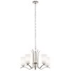 Armida 5-Light Brushed Nickel Transitional Dining Room Chandelier with White Etched Glass Shade by KICHLER -Kichler Sales brushed nickel kichler chandeliers 43074ni 64 1000