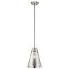 Rowland 1-Light Brushed Nickel Contemporary Kitchen Mini Pendant Hanging Light with Striated Mirrored Glass by KICHLER -Kichler Sales brushed nickel kichler chandeliers 43792ni 64 1000