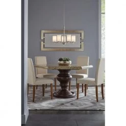 Joelson 100-Watt Integrated LED 5-Light Brushed Nickel Transitional Dining Room Chandelier by KICHLER -Kichler Sales brushed nickel kichler chandeliers 43923ni e1 1000