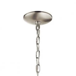 Tuscany 5-Light Brushed Nickel Farmhouse Dining Room Cage Chandelier with Clear Seeded Glass Shade by KICHLER -Kichler Sales brushed nickel kichler chandeliers 44060ni 1f 1000