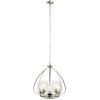 Tuscany 5-Light Brushed Nickel Farmhouse Dining Room Cage Chandelier with Clear Seeded Glass Shade by KICHLER -Kichler Sales brushed nickel kichler chandeliers 44060ni 64 1000