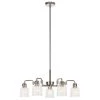 Aivian 30 in. 5-Light Brushed Nickel Vintage Industrial Dining Room Chandelier with Clear Glass by KICHLER -Kichler Sales brushed nickel kichler chandeliers 52398ni 64 1000