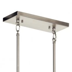 Aivian 42 in. 8-Light Brushed Nickel Vintage Industrial Dining Room Linear Chandelier with Clear Glass by KICHLER -Kichler Sales brushed nickel kichler chandeliers 52400ni 44 1000