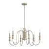 Karthe 6-Light Beech and Brushed Nickel Vintage Dining Room Chandelier by KICHLER -Kichler Sales brushed nickel kichler chandeliers 52470ni 64 1000