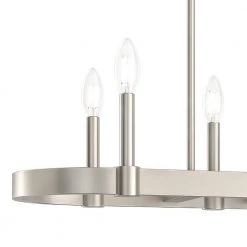Brene 28 in. 6-Light Brushed Nickel Transitional Kitchen Candlestick Linear Chandelier by KICHLER 9 Brene 28 in. 6-Light Brushed Nickel Transitional Kitchen Candlestick Linear Chandelier by KICHLER -Kichler Sales brushed nickel kichler chandeliers 82352 c3 1000