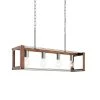 Chatwin 30.6 in. 4-Light Brushed Nickel with Auburn Stained Farmhouse Kitchen Linear Chandelier by KICHLER -Kichler Sales brushed nickel kichler chandeliers 82354 64 1000