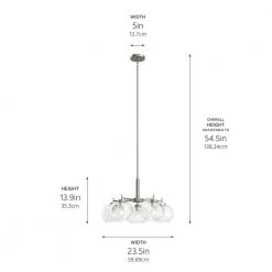 Anamaya 5-Light Brushed Nickel Chandelier with Clear Seeded Glass Shades by KICHLER -Kichler Sales brushed nickel kichler chandeliers 82381 44 1000