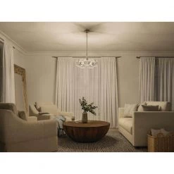 Anamaya 5-Light Brushed Nickel Chandelier with Clear Seeded Glass Shades by KICHLER -Kichler Sales brushed nickel kichler chandeliers 82381 4f 1000