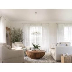 Anamaya 5-Light Brushed Nickel Chandelier with Clear Seeded Glass Shades by KICHLER -Kichler Sales brushed nickel kichler chandeliers 82381 c3 1000