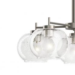 Anamaya 5-Light Brushed Nickel Chandelier with Clear Seeded Glass Shades by KICHLER -Kichler Sales brushed nickel kichler chandeliers 82381 fa 1000