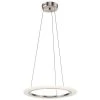 Elan Hyvo 75-Watt Integrated LED 1-Ring Brushed Nickel Contemporary Dining Room Hanging Light Pendant by KICHLER