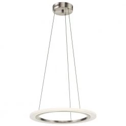 Elan Hyvo 75-Watt Integrated LED 1-Ring Brushed Nickel Contemporary Dining Room Hanging Light Pendant by KICHLER