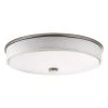 Ceiling Space 17.25 in Brushed Nickel LED Hallway Drum Flush Mount Ceiling Light with Linen Shade White Acrylic Diffuser by KICHLER 2 Ceiling Space 17.25 in Brushed Nickel LED Hallway Drum Flush Mount Ceiling Light with Linen Shade White Acrylic Diffuser by KICHLER -Kichler Sales brushed nickel kichler flush mount lights 10886niled 64 1000