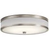 Pira Brushed Nickel Integrated LED Hallway Drum Flush Mount Ceiling Light by KICHLER -Kichler Sales brushed nickel kichler flush mount lights 11303niled 64 1000