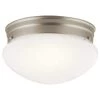Ceiling Space 8.75 in. 2-Light Brushed Nickel Hallway Dome Flush Mount Ceiling Light with White Globe by KICHLER -Kichler Sales brushed nickel kichler flush mount lights 209ni 64 1000