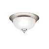 Dover 13.25 in. 2-Light Brushed Nickel Hallway Round Flush Mount Ceiling Light with Etched Seedy Glass by KICHLER -Kichler Sales brushed nickel kichler flush mount lights 8064ni 64 1000