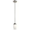4.5 in. 1-Light Integrated LED Brushed Nickel Transitional Kitchen Mini Pendant Hanging Light by KICHLER -Kichler Sales brushed nickel kichler pendant lights 11305niled 64 1000