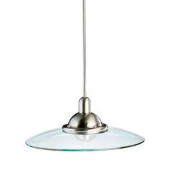 Galaxie 22.5 in. 1-Light Brushed Nickel Contemporary Kitchen Mini Pendant Hanging Light by KICHLER