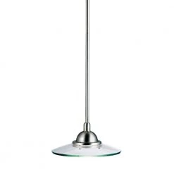 Galaxie 10 in. 1-Light Brushed Nickel Contemporary Kitchen Mini Pendant Hanging Light by KICHLER