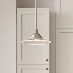 Galaxie 10 in. 1-Light Brushed Nickel Contemporary Kitchen Mini Pendant Hanging Light by KICHLER -Kichler Sales brushed nickel kichler pendant lights 2641ni 76 1000