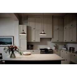 Grenoble 1-Light Brushed Nickel Contemporary Kitchen Mini Pendant Hanging Light by KICHLER -Kichler Sales brushed nickel kichler pendant lights 2714ni 1f 1000