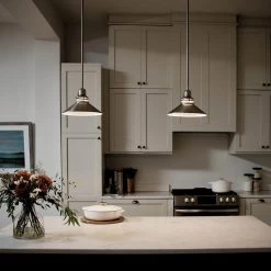 Grenoble 1-Light Brushed Nickel Contemporary Kitchen Mini Pendant Hanging Light by KICHLER -Kichler Sales brushed nickel kichler pendant lights 2714ni fa 1000