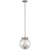 Holbrook 2-Light Brushed Nickel Transitional Kitchen Mini Pendant Hanging Light with Clear Seeded Glass by KICHLER -Kichler Sales brushed nickel kichler pendant lights 42588ni 64 1000
