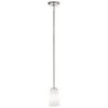 Armida 1-Light Brushed Nickel Transitional Kitchen Mini Pendant Hanging Light with Satin Etched White Glass by KICHLER -Kichler Sales brushed nickel kichler pendant lights 43077ni 64 1000