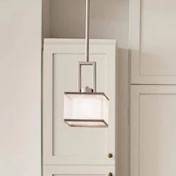 Kailey 1-Light Brushed Nickel Transitional Kitchen Mini Pendant Hanging Light by KICHLER -Kichler Sales brushed nickel kichler pendant lights 43442ni 44 1000