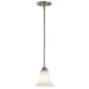 Keiran 1-Light Integrated LED Brushed Nickel Transitional Kitchen Mini Pendant Hanging Light by KICHLER -Kichler Sales brushed nickel kichler pendant lights 43511nil18 64 1000