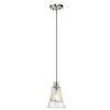 Evie 8.25 in. 1-Light Brushed Nickel Transitional Kitchen Mini Pendant Hanging Light with Antique Mercury by KICHLER -Kichler Sales brushed nickel kichler pendant lights 43629ni 64 1000