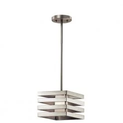 Realta 1-Light Brushed Nickel Contemporary Kitchen Mini Pendant Hanging Light by KICHLER