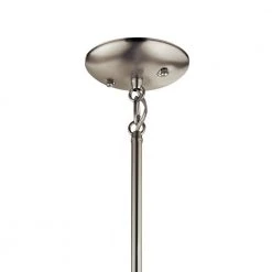 Tuscany 1-Light Brushed Nickel Farmhouse Kitchen Mini Pendant Hanging Light with Clear Seeded Glass by KICHLER -Kichler Sales brushed nickel kichler pendant lights 44058ni 1f 1000