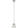 Voclain 1-Light Brushed Nickel Vintage Industrial Kitchen Mini Pendant Hanging Light with Mesh Shade by KICHLER -Kichler Sales brushed nickel kichler pendant lights 52272ni 64 1000