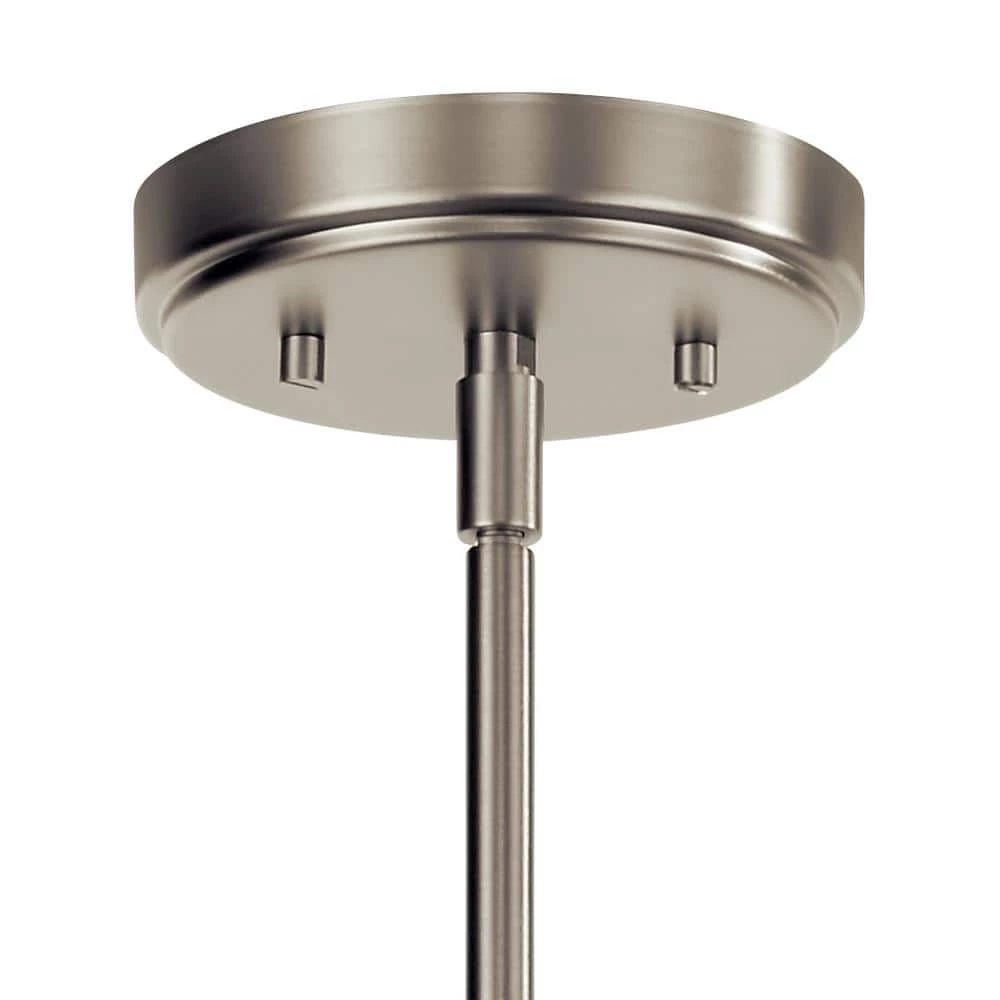 Aivian 5 in. 1-Light Brushed Nickel Vintage Industrial Kitchen Mini Pendant Hanging Light with Clear Glass by KICHLER 8 Aivian 5 in. 1-Light Brushed Nickel Vintage Industrial Kitchen Mini Pendant Hanging Light with Clear Glass by KICHLER - Image 6