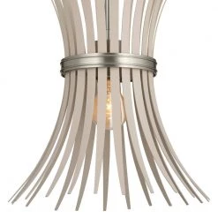 Baile 1-Light Greige and Brushed Nickel Vintage Statement Kitchen Mini Pendant Hanging Light by KICHLER -Kichler Sales brushed nickel kichler pendant lights 52460ni 4f 1000