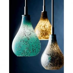 Crystal Ball 1 Light Bushed Nickel Tiffany Transitional Kitchen Mini Pendant Hanging Light with Blue Mosaic Glass by KICHLER -Kichler Sales brushed nickel kichler pendant lights 65408 fa 1000