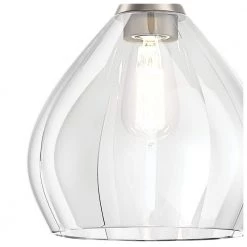 Merriam 8 in. 1-Light Brushed Nickel Farmhouse Kitchen Pendant Hanging Light by KICHLER -Kichler Sales brushed nickel kichler pendant lights 82355 1f 1000