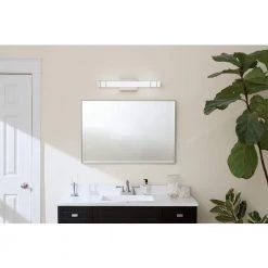 Korona 11 in. Brushed Nickel Integrated LED Linear Bathroom Vanity Light Bar by KICHLER -Kichler Sales brushed nickel kichler vanity lighting 11253niled 4f 1000