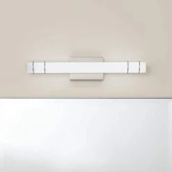 Korona 11 in. Brushed Nickel Integrated LED Linear Bathroom Vanity Light Bar by KICHLER -Kichler Sales brushed nickel kichler vanity lighting 11253niled 76 1000