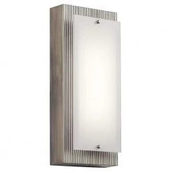 Vego 20-Watt Brushed Nickel Integrated LED Bathroom Indoor Wall Sconce with White Glass Shade by KICHLER