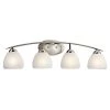Calleigh 9 in. 4-Light Brushed Nickel Bathroom Vanity Light with Frosted Glass Shade by KICHLER -Kichler Sales brushed nickel kichler vanity lighting 45120ni 64 1000