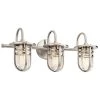 Caparros 5 in. 3-Light Brushed Nickel Bathroom Vanity Light with Clear Glass Shade by KICHLER -Kichler Sales brushed nickel kichler vanity lighting 45133ni 64 1000