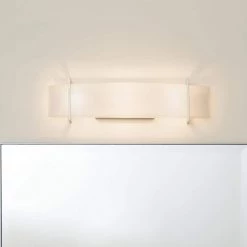 Crescent View 9 in. 3-Light Brushed Nickel Bathroom Vanity Light with Frosted Glass Shade by KICHLER 15 Crescent View 9 in. 3-Light Brushed Nickel Bathroom Vanity Light with Frosted Glass Shade by KICHLER -Kichler Sales brushed nickel kichler vanity lighting 45220ni 76 1000