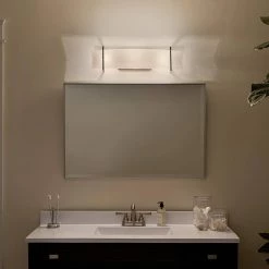 Crescent View 9 in. 3-Light Brushed Nickel Bathroom Vanity Light with Frosted Glass Shade by KICHLER 14 Crescent View 9 in. 3-Light Brushed Nickel Bathroom Vanity Light with Frosted Glass Shade by KICHLER -Kichler Sales brushed nickel kichler vanity lighting 45220ni fa 1000