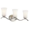 Armida 3-Light Brushed Nickel Bathroom Vanity Light with Satin Etched White Glass by KICHLER 1 Armida 3-Light Brushed Nickel Bathroom Vanity Light with Satin Etched White Glass by KICHLER -Kichler Sales brushed nickel kichler vanity lighting 45376ni 64 1000