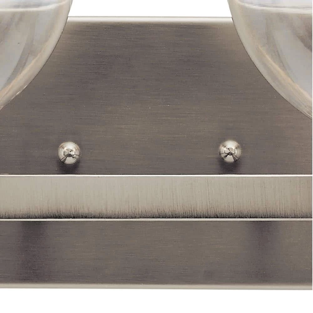 Harmony 7.75 in. 2-Light Brushed Nickel Bathroom Vanity Light with Clear Glass Shade by KICHLER 6 Harmony 7.75 in. 2-Light Brushed Nickel Bathroom Vanity Light with Clear Glass Shade by KICHLER - Image 4
