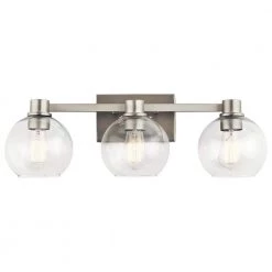 Harmony 3-Light Brushed Nickel Bathroom Vanity Light with Clear Glass by KICHLER 10 Harmony 3-Light Brushed Nickel Bathroom Vanity Light with Clear Glass by KICHLER -Kichler Sales brushed nickel kichler vanity lighting 45894ni c3 1000
