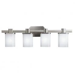 LEGE 4-Light Brushed Nickel Bathroom Vanity Light by KICHLER